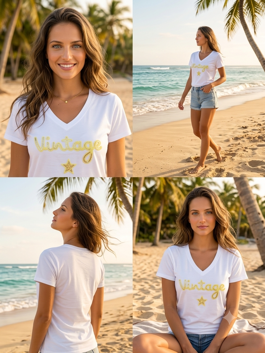 T-shirt vintage jaune